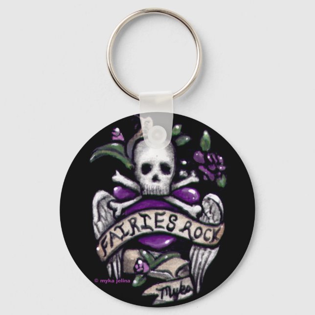 Porte-clés porte - clé "Sadie" Skull Punk (Recto)