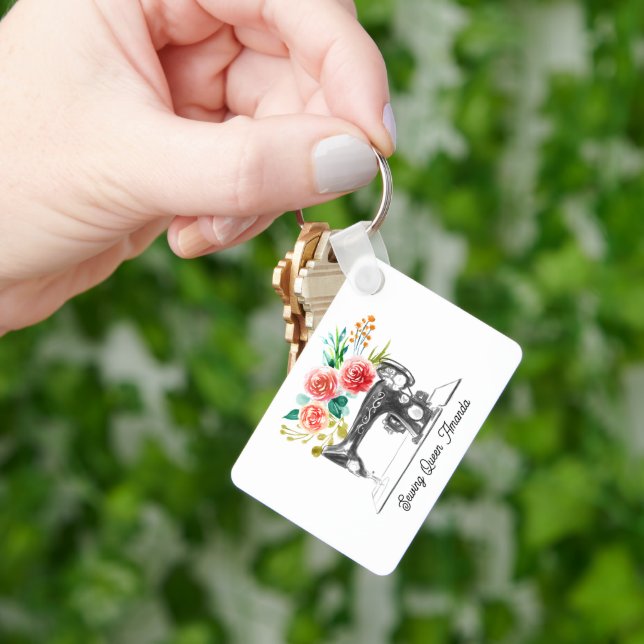 Porte-clés Porte - clé Seamstress de la machine à coudre (main)