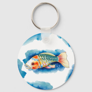 Porte-clés Porte - clé - Série aquarelle : Koi Fish
