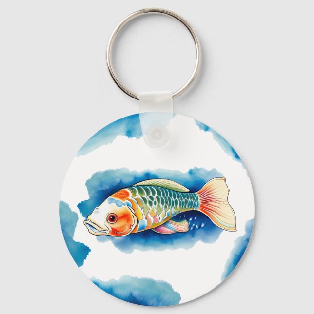 Porte-clés Porte - clé - Série aquarelle : Koi Fish (Recto)