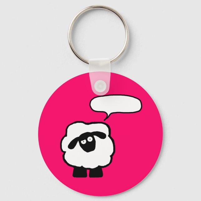 Porte-clés Porte - clé Sheep Bubble Text (Recto)