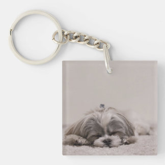 Porte-clés Porte - clé Shih tzu customisé, chien couché