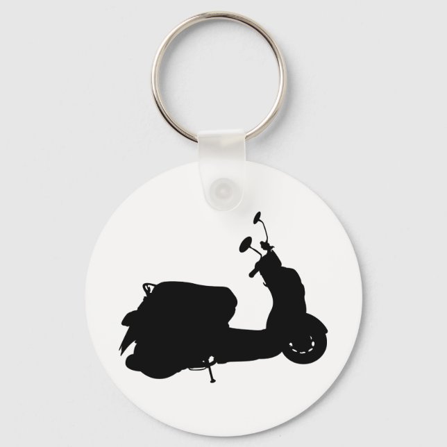 Porte-clés Porte - clé Silhouette du Scooter Rétro (Recto)