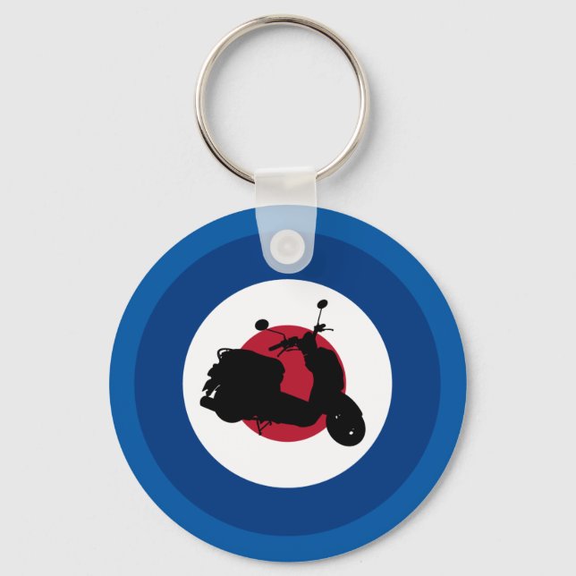 Porte-clés Porte - clé Silhouette du Scooter Rétro (Recto)
