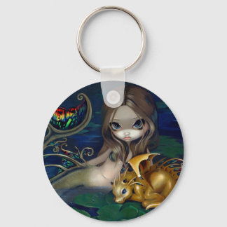 Porte-clés porte - clé "Sirène avec un dragon d'or"