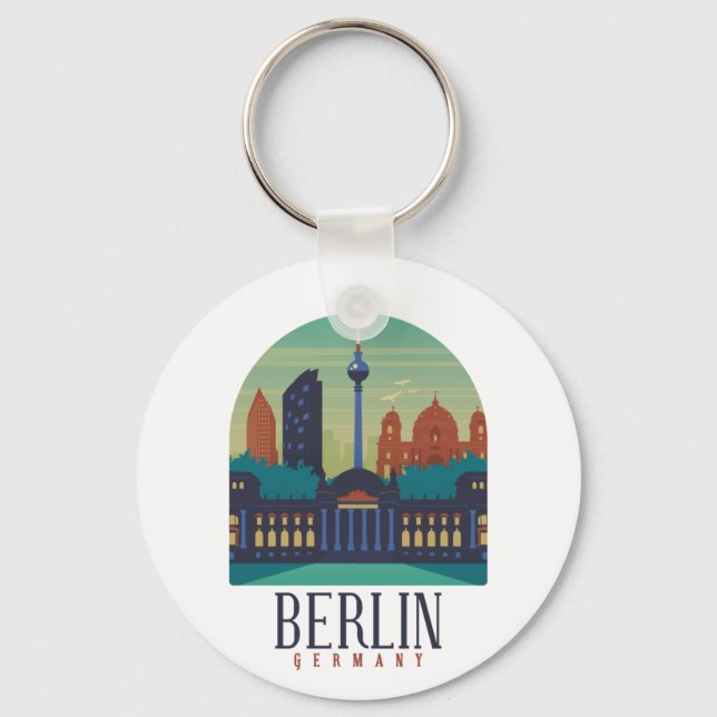 Porte-clés Porte - clé Skyline Allemagne Berlin (Recto)