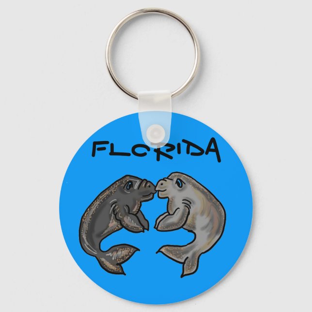 Porte-clés Porte - clé souvenir manatee en Floride (Recto)