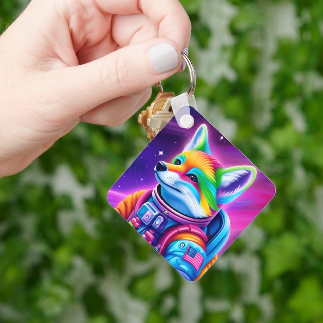 Porte-clés Porte - clé Space Fox (main)