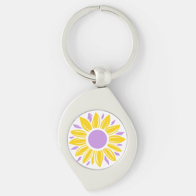 Porte-clés Porte - clé Sunflower Swirl (Devant)