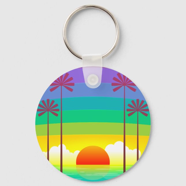 Porte-clés Porte - clé Sunset balnéaire (Recto)