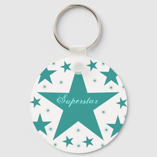 Porte-clés Porte - clé Superstar, Turquoise (Recto)