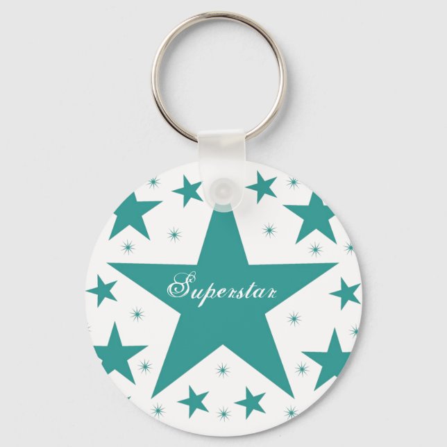 Porte-clés Porte - clé Superstar, Turquoise (Recto)