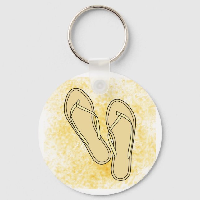 Porte-clés Porte - clé Tan Flip Flops (Recto)