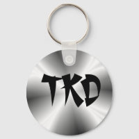 Porte - clé TKD en argent Faux