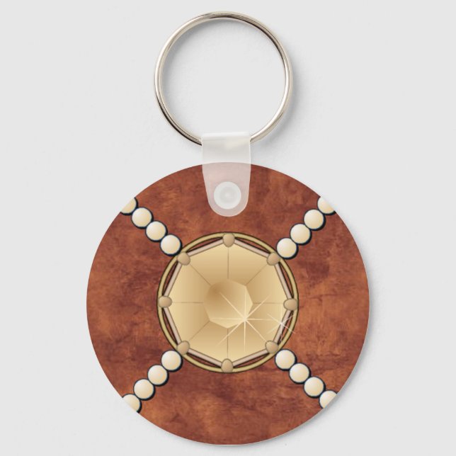 Porte-clés PORTE - CLÉ TOPAZ & Perles PERSONNALISÉ (Recto)