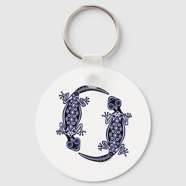 Porte-clés Porte - clé Totem Geckos Bleu (Recto)