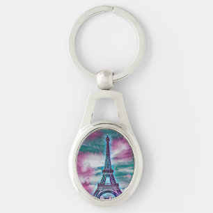 Porte-clés Porte - clé Tour Eiffel Abstrait