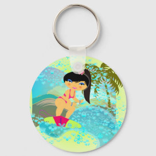 Porte-clés Porte - clé tropical de surf