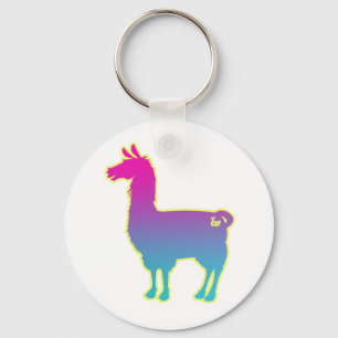 Porte-clés Porte - clé tropical rose de lama