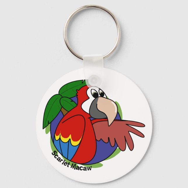 Porte-clés Porte - clé Tropical Scarlet Macaw (Recto)