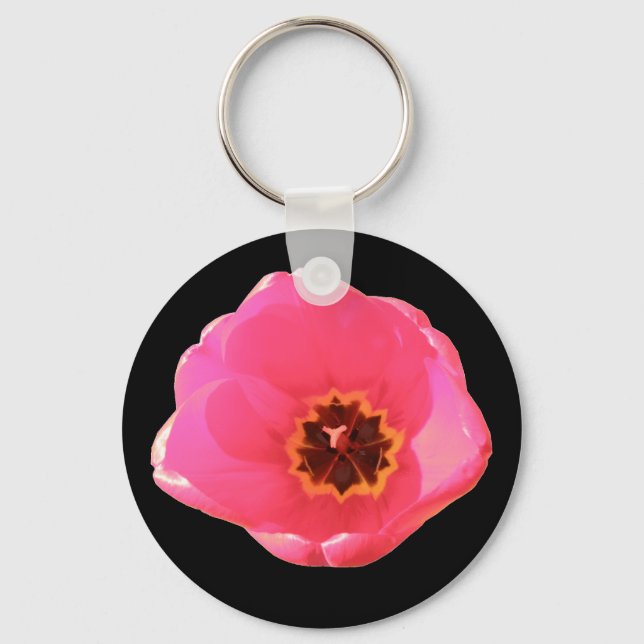 Porte-clés Porte - clé Tulipe rose (Recto)