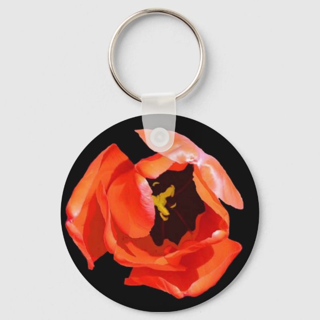 Porte-clés Porte - clé, "Tulipe rouge" (Recto)