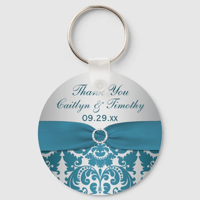 Porte-clés Porte - clé Turquoise Favor Silver et Mariage dama (Recto)