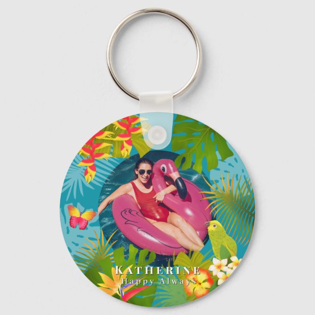 Porte-clés Porte - clé Turquoise Paradis tropical (Recto)