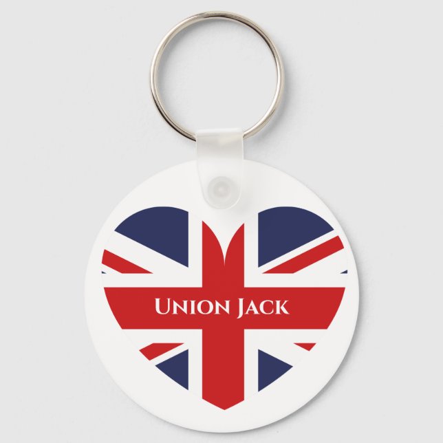 Porte-clés Porte - clé Union Jack en forme de coeur (Recto)