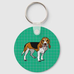 Porte-clés Porte - clé vert de beagle