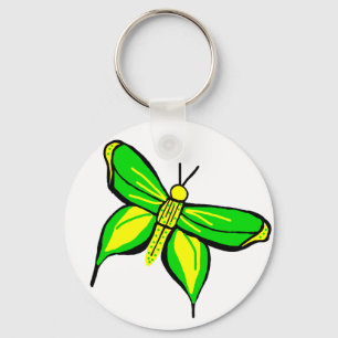 Porte-clés porte - clé vert de papillon de machaon