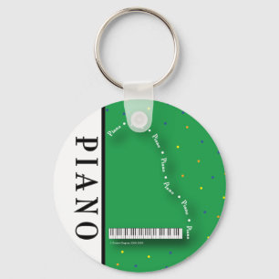 Porte-clés Porte - clé vert de piano à queue