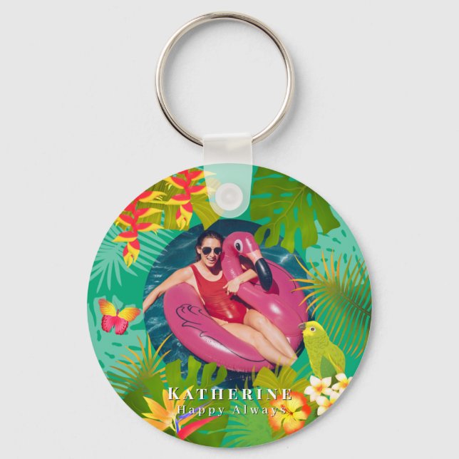 Porte-clés Porte - clé vert du paradis tropical (Recto)