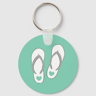 Porte-clés Porte - clé vert en bon état de pantoufles de