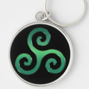 Porte-clés Porte - clé vert irlandais de Triskelion de Celtic