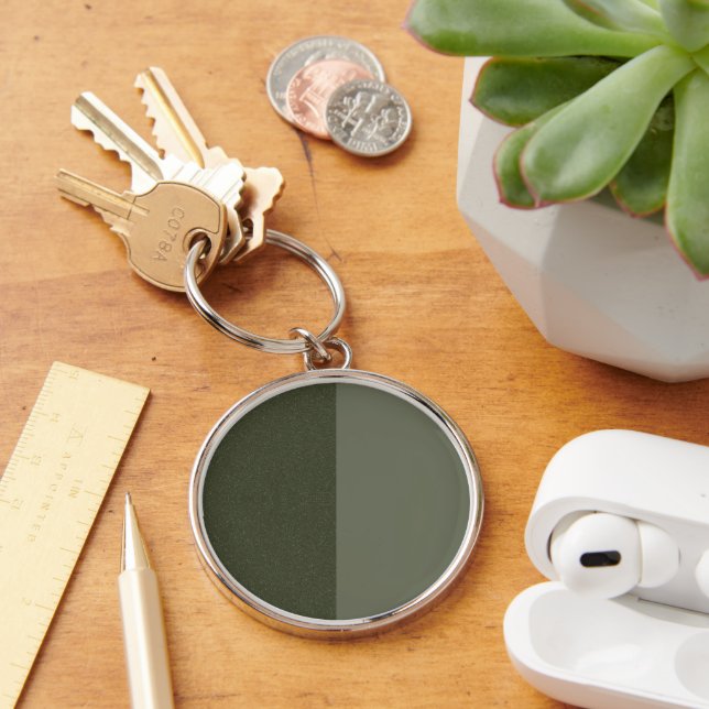 Porte-clés Porte - clé vert mousse double texture - personnal (Bureau)
