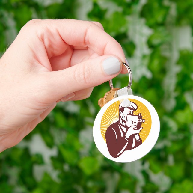 Porte-clés Porte - clé vintage Cameraman (Créateur téléchargé)