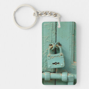 Porte-clés porte - clé vintage de porte en bois vert