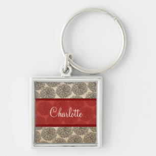 Porte-clés Porte - clé Vintage rouge Zinnia Premium