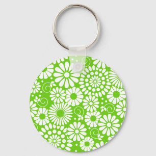 Porte-clés Porte - clé vintage vert floral