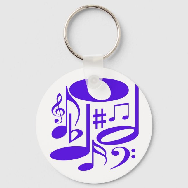 Porte-clés Porte - clé violet musical (Recto)