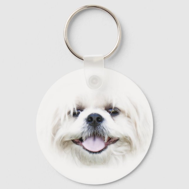 Porte-clés Porte - clé visage blanc shih tzu (Recto)