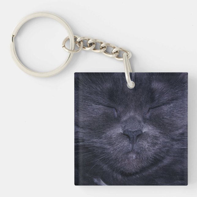 Porte-clés Porte - clé visage de chat (Devant)
