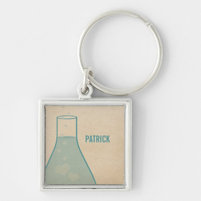 Porte-clés Porte - clé Whimsical Beaker Premium, Turquoise (Devant)
