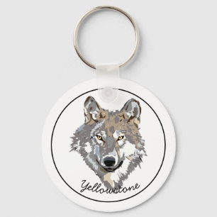 Porte-clés Porte - clé-Yellowstone Wolf