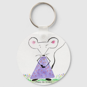 Porte-clés Porte clef Plume de souris au printemps