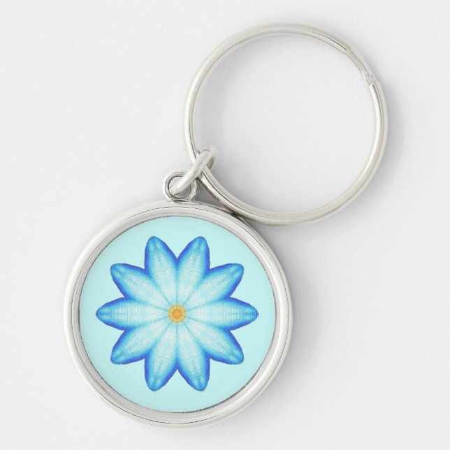 Porte-clés Porte - clés Abstraits de la peinture à fleurs de  (Devant)