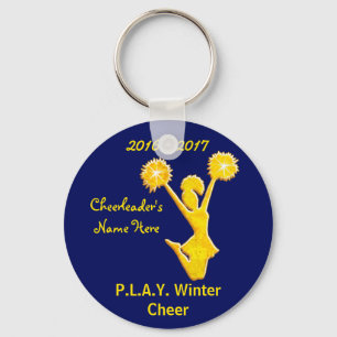 Porte-clés Porte - clés d'acclamation de bleu marine et d'or