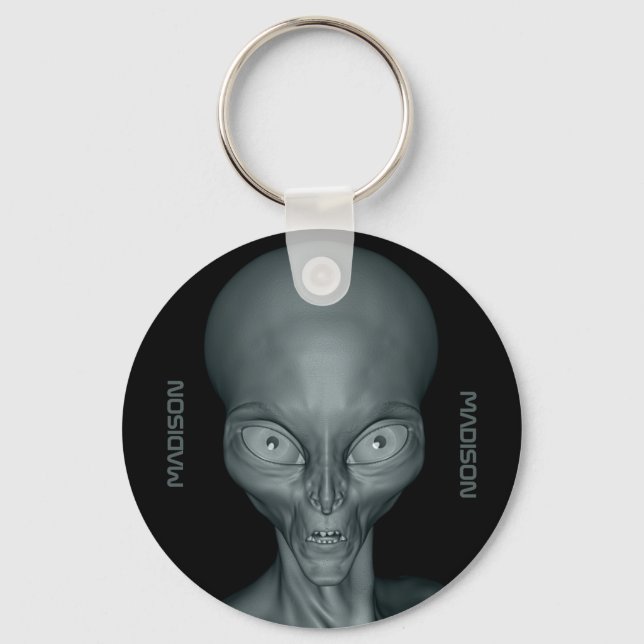 Porte-clés Porte - clés d'Alien UFO de nom personnalisé (Recto)