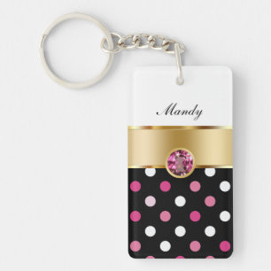 Porte-clés Porte - clés de Bling de monogramme